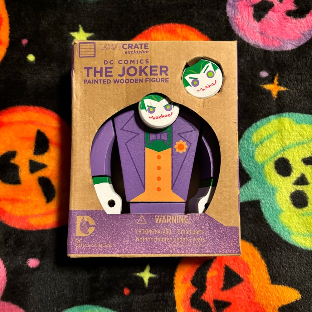 Loot Crate Exclusive DC Comics The Joker Painted Wooden Figure